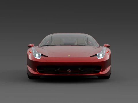 Ferrari 458 Italia High-Poly 3D Model