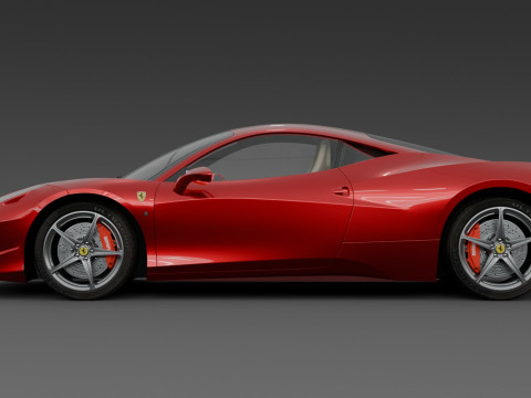 Ferrari 458 Italia High-Poly 3D Modell