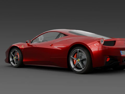 Ferrari 458 Italia High-Poly 3D Model