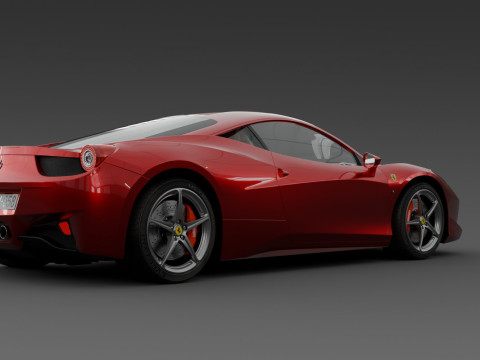 Ferrari 458 Italia High-Poly 3D Modell