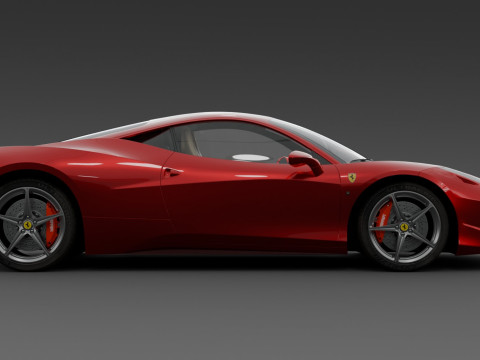 Ferrari 458 Italia High-Poly 3D Modell
