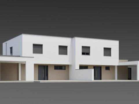 Moderna residenza duplex Modello 3D