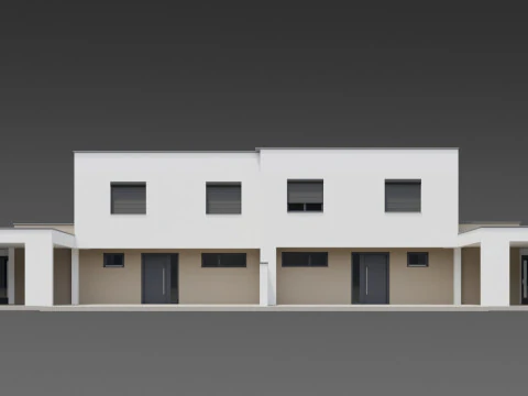 Moderna residenza duplex Modello 3D