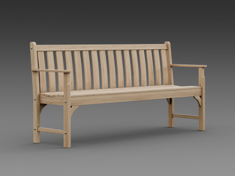 Holzbank 3D Modell