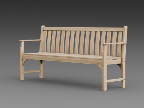 Banco de madeira Modelo 3D