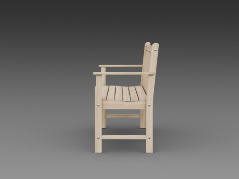 Banco de madeira Modelo 3D