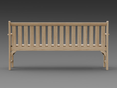 Banco de madeira Modelo 3D