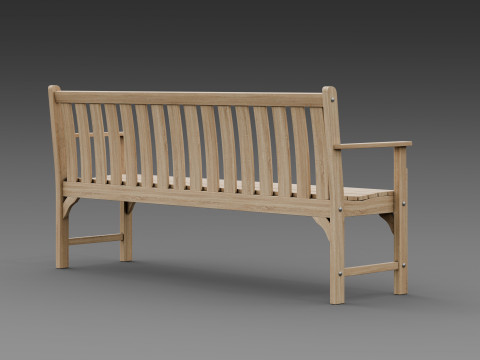 Banco de madeira Modelo 3D