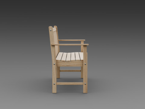 Banco de madeira Modelo 3D
