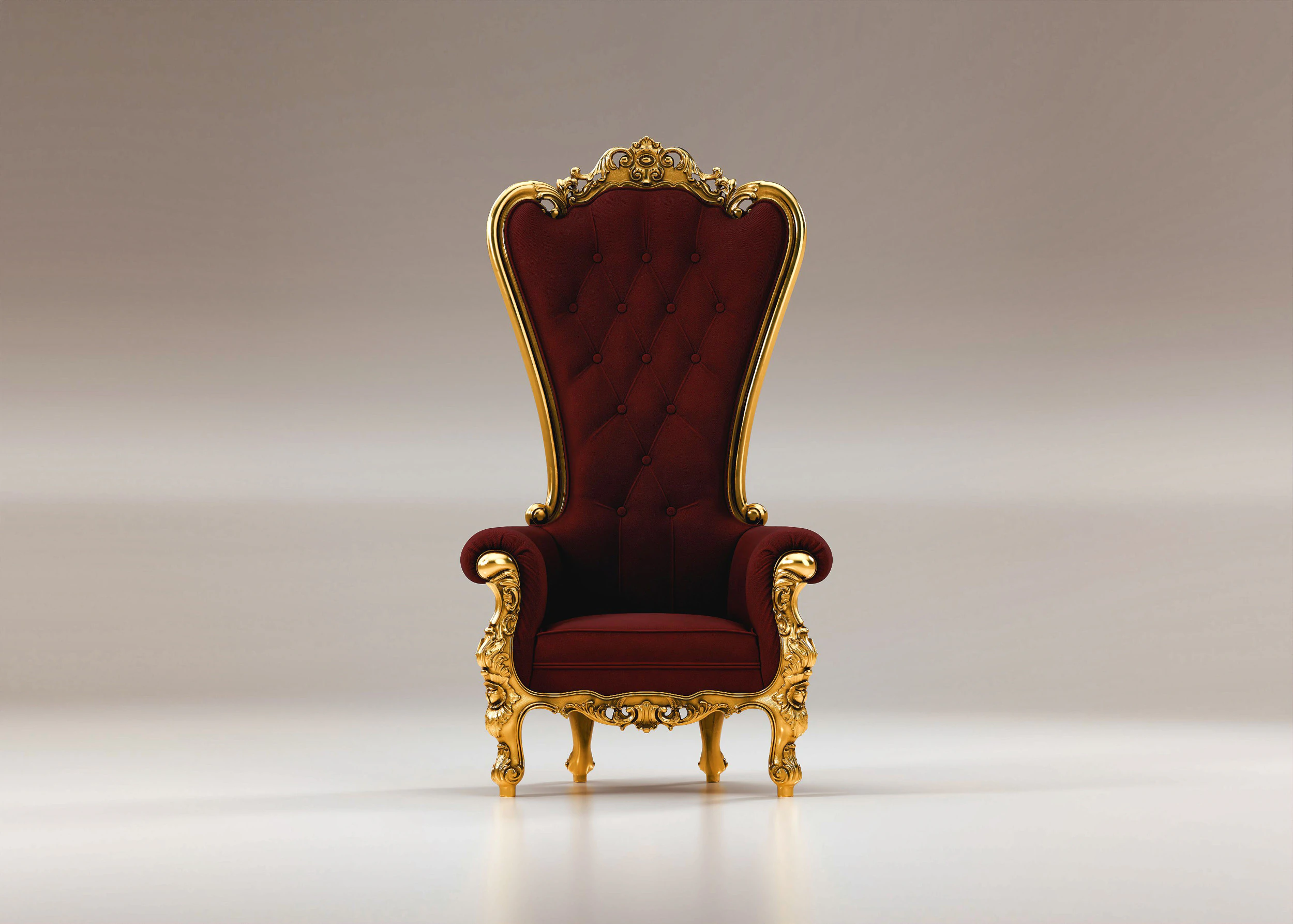 King Armchair 3D Model .c4d .max .obj .3ds .fbx .stl .blend