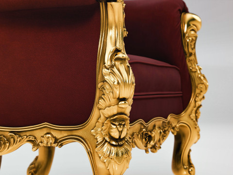 King-Sessel 3D Modell