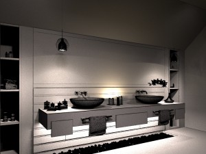 modern bathroom 3Dモデル