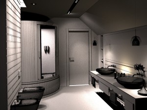 modern bathroom 3Dモデル