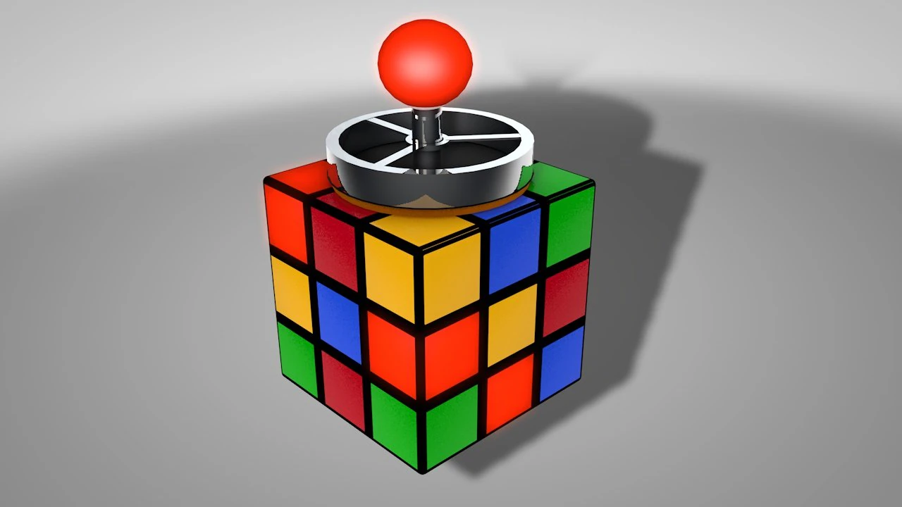 rubics cube ashtray 3D Model .c4d .max .obj .3ds .fbx .stl .blend