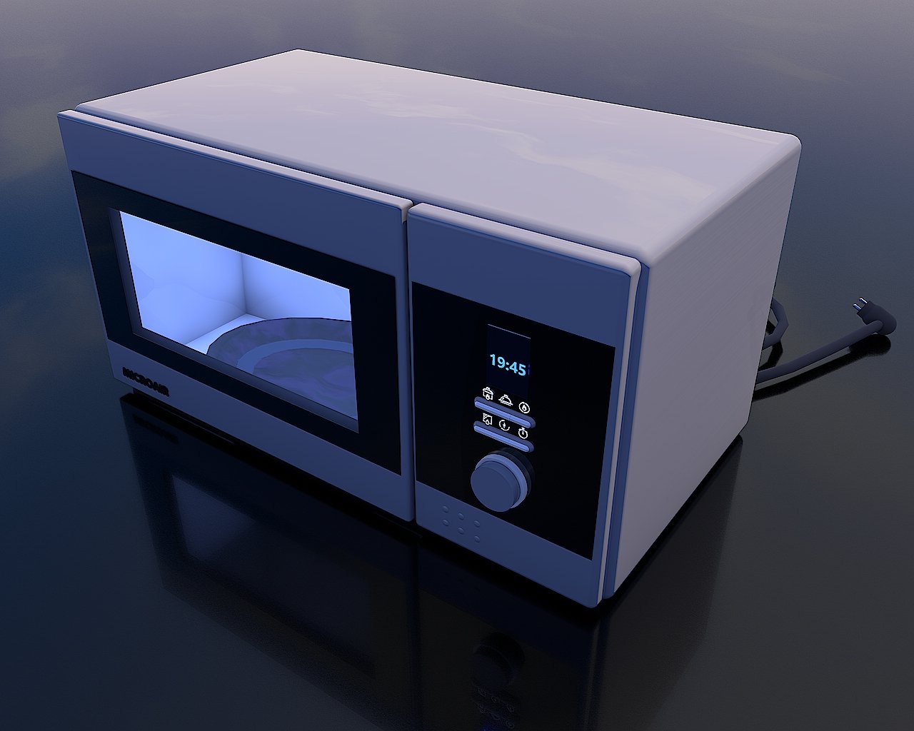 Microwave 3D Model in Household Appliances 3DExport