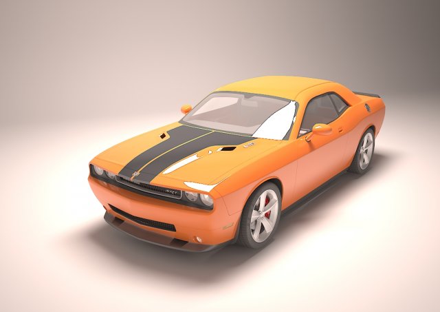 dodge challenger srt8 3D Модель .c4d .max .obj .3ds .fbx .stl .blend