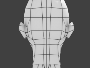 super low-poly head base mesh 3D Модель