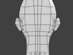 super low-poly head base mesh 3D Model