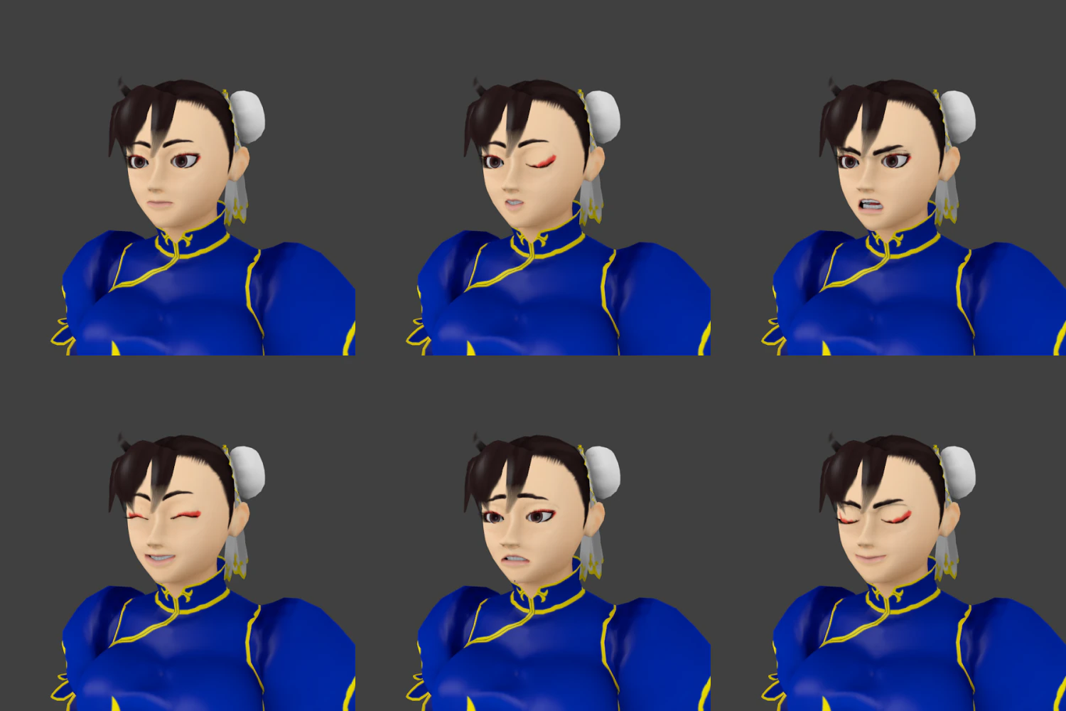 street fighter - chun-li 3D Model .c4d .max .obj .3ds .fbx .stl .blend 