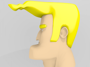 cartoon handsome guy head rigged Modelo 3D