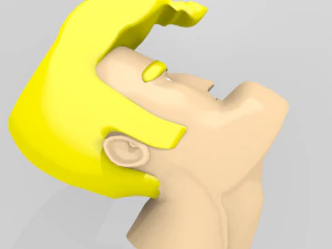 cartoon handsome guy head rigged 3D Model