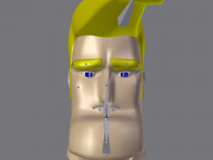 cartoon handsome guy head rigged Modelo 3D