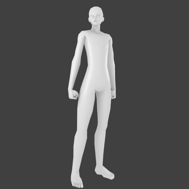 Male Base Mesh High and Low Poly free 3D model