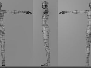 simple low-poly base mesh - male version 3D Model
