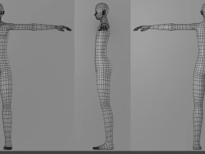 simple low-poly base mesh - male version 3D Model