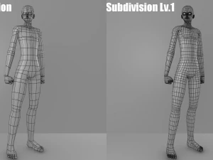 simple low-poly base mesh - male version 3D Model