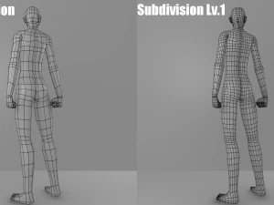 simple low-poly base mesh - male version 3D Model