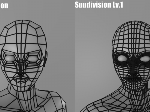 simple low-poly base mesh - male version 3D Model