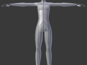 simple low-poly base mesh - male version 3D Model