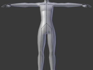 simple low-poly base mesh - male version 3D Model