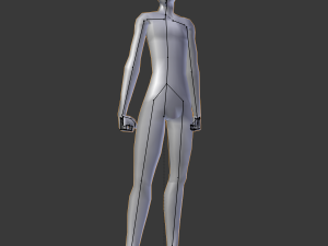 simple low-poly base mesh - male version 3D Model