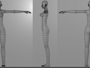 simple low-poly base mesh - female version 3D 模型