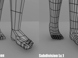 simple low-poly base mesh - female version 3D Model