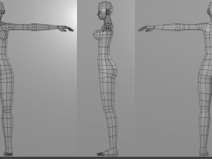 simple low-poly base mesh - couple-pack Modello 3D