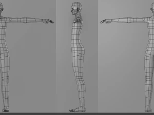 simple low-poly base mesh - couple-pack 3D Model