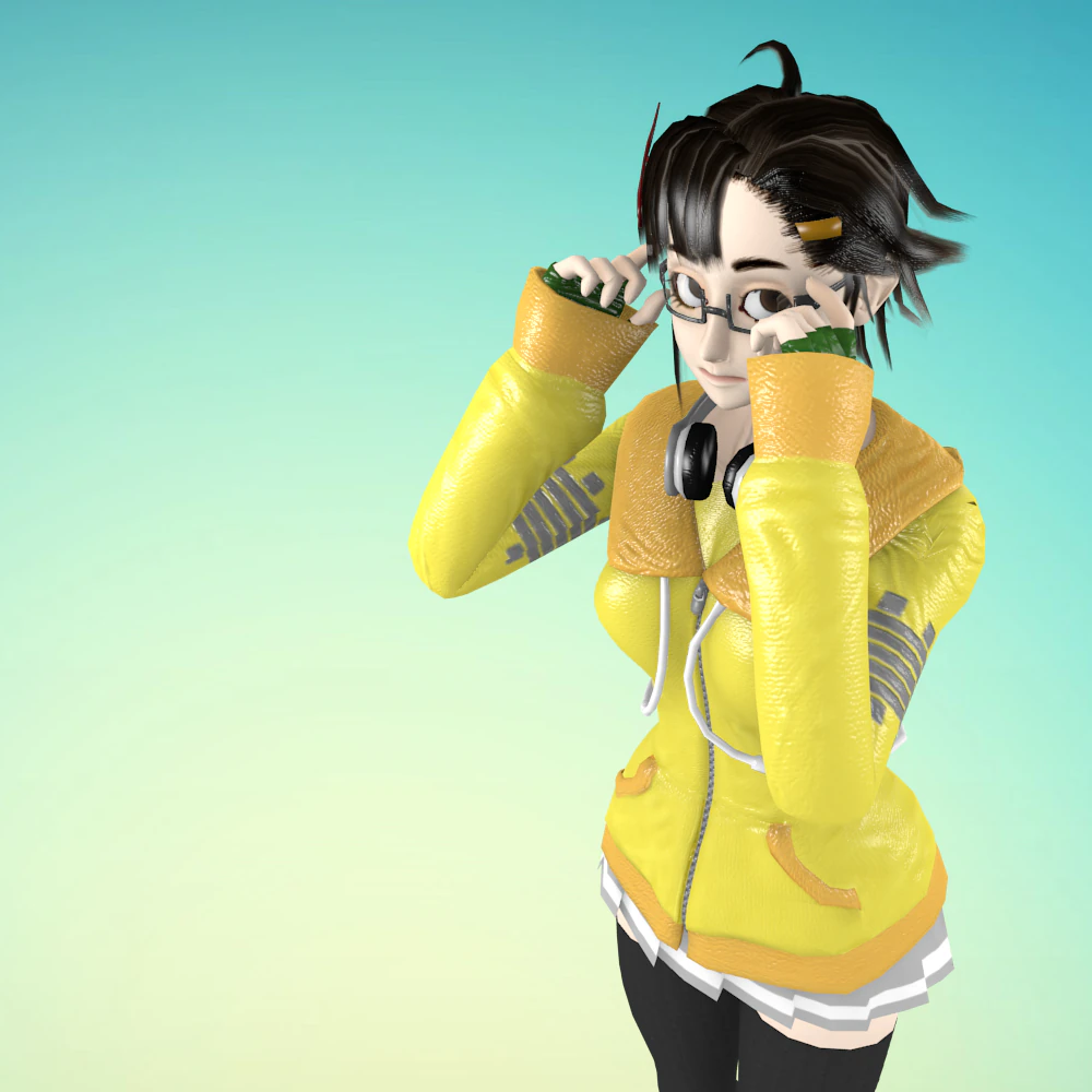 game character - otohime 3D Model .c4d .max .obj .3ds .fbx .stl .blend