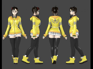 game character - otohime 3D Model