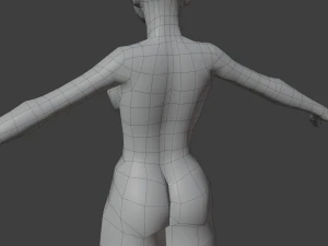 स्टाइलिश ह्यूमनॉइड बेस मेश - महिला -रिग्ड- 3D मॉडल