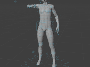 Stylized humanoid base mesh - male -rigged- 3D Model