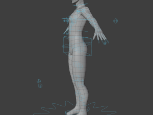 Stylized humanoid base mesh - male -rigged- Modèle 3D