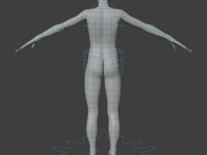 Stylized humanoid base mesh - male -rigged- Modèle 3D