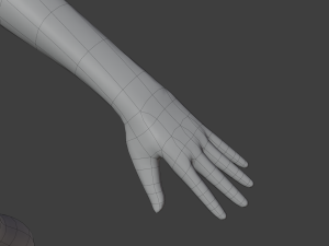 Stylized humanoid base mesh - female Modèle 3D