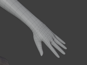 Stylized humanoid base mesh - female Modèle 3D
