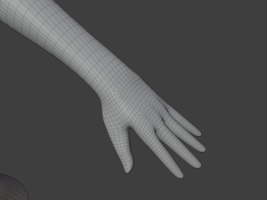 Stylized humanoid base mesh - female Modèle 3D