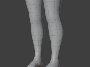 Stylized humanoid base mesh - female Modèle 3D