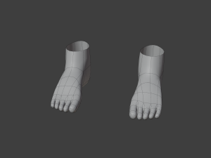 Stylized humanoid base mesh - female Modèle 3D